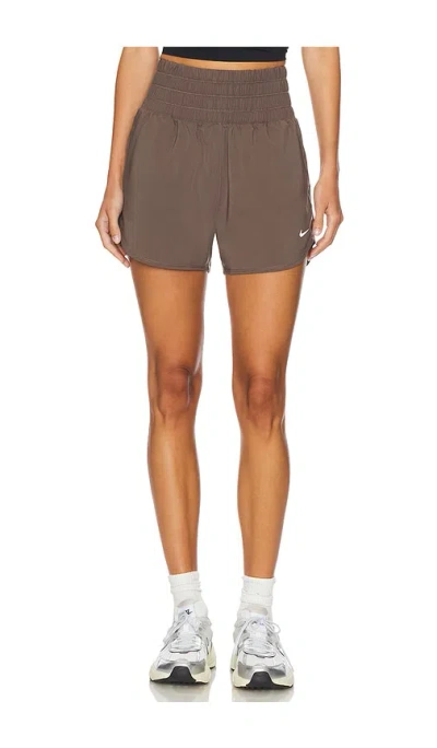 Nike One Dri-fit 2-in-1 Shorts In Iron Stone & Reflective Silver