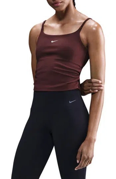 Nike One Dri-fit Camisole In Burgundy