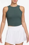 Nike One Dri-fit Crop Tank In Vintg/black