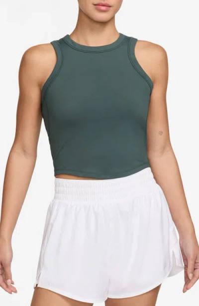 Nike One Dri-fit Crop Tank In Vintg/black