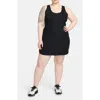 Nike One Dri-fit Dress In Black/light Orewood Brown