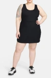 Nike Women's One Dri-fit Dress (plus Size) In Black/ Light Orewood Brown