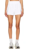 Nike Women's One Dri-fit High-waisted 3" 2-in-1 Shorts In White & Reflective Silver