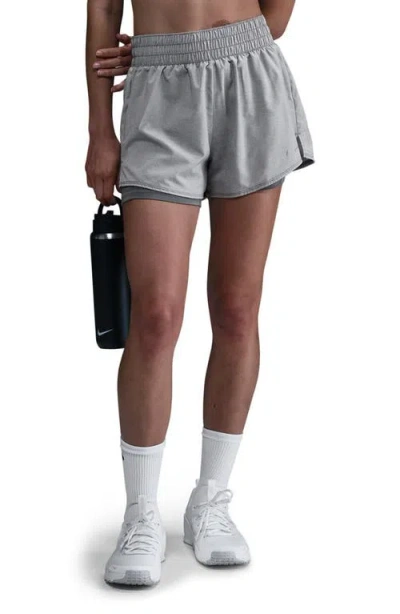Nike One Dri-fit High-waisted 3-inch 2-in-1 Shorts In Multi