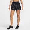 Nike One Dri-fit Shorts Women Black Printed Lined High-waist Performance App1438 In Multi