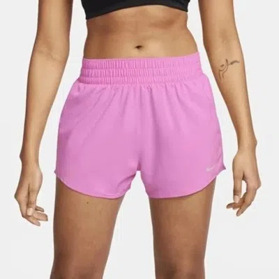 Nike One Dri-fit Shorts Women Stretch Brief-lined High-waisted Kfc244 In Multi