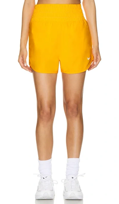 Nike One Dri-fit Ultra High Waisted Short In Sundial & Reflective Silver