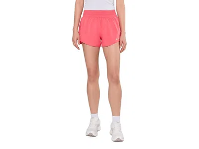 Nike One Dri-fit Mid-rise 3 Brief-lined Shorts In Pink