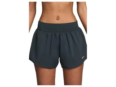 Nike One Dri-fit Mid-rise 3 Brief-lined Shorts In Blue
