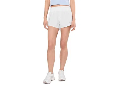 Nike One Dri-fit Mid-rise 3 Brief-lined Shorts In White