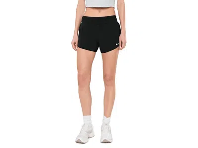 Nike One Dri-fit Mid-rise 3 Brief-lined Shorts In Black