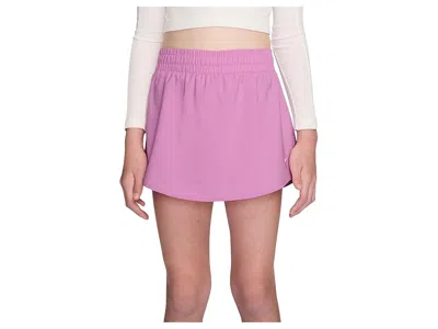Nike One Dri-fittm High-waisted Skort (little Kid/big Kid) Girl's Skirt Light Magenta/white : Sm (7-8 Big In Pink