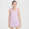 Nike One Fitted Big Kids' (girls') Dri-fit Tank Top In Purple
