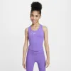 Nike One Fitted Big Kids' (girls') Dri-fit Tank Top In Purple