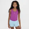 Nike One Fitted Big Kids' (girls') Dri-fit Tank Top In Purple