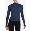 Nike One Fitted Dri-fit Full-zip Jacket In Blue