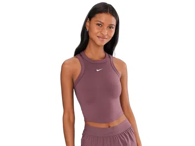 Nike One Fitted Dri-fit Cropped Tank Top In Multi