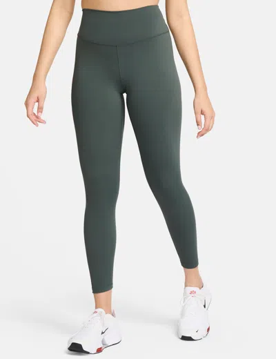 Nike One High Waisted 7/8 Leggings In Green