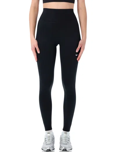 Nike One High-waisted 7/8 Leggings For Women, Slim Fit With Dri-fit Technology In Nero