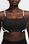 Nike Women's One Convertible Light-support Lightly Lined Sports Bra In Black/black/white