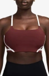 Nike Women's One Convertible Light-support Lightly Lined Sports Bra In Dark Team Red/white
