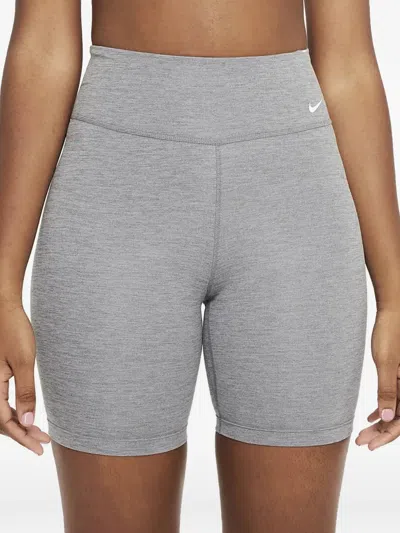 Nike One Mid-rise Performance Shorts In Gray