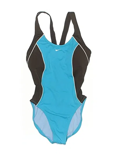 Pre-owned Nike One Piece Swimsuit In Blue