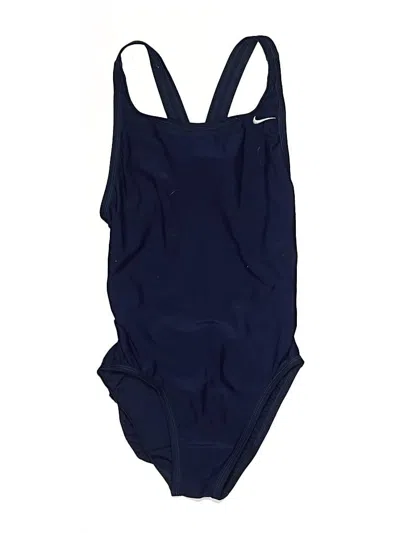 Pre-owned Nike One Piece Swimsuit In Blue