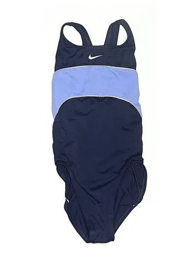 Pre-owned Nike One Piece Swimsuit In Blue
