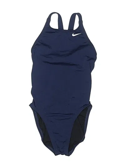 Pre-owned Nike One Piece Swimsuit In Blue
