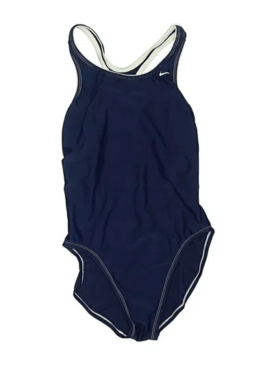Pre-owned Nike One Piece Swimsuit In Blue