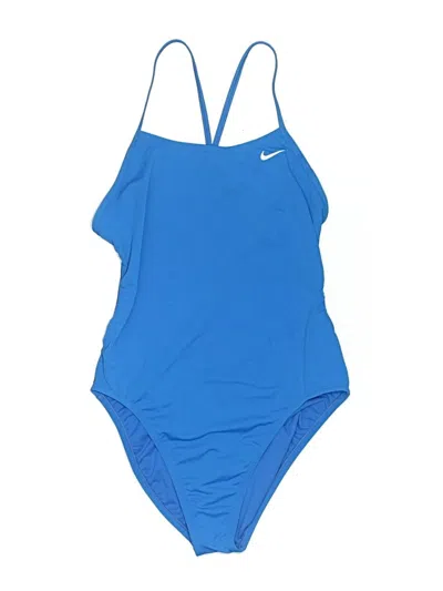 Pre-owned Nike One Piece Swimsuit In Blue