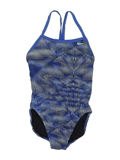 Pre-owned Nike One Piece Swimsuit In Blue