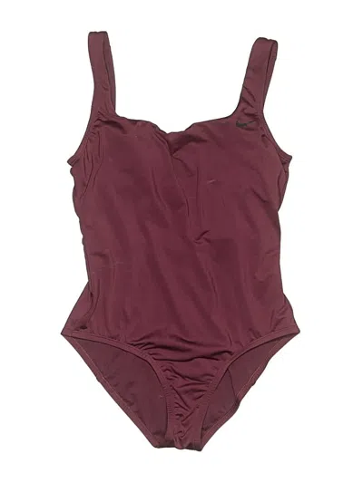 Pre-owned Nike One Piece Swimsuit In Burgundy