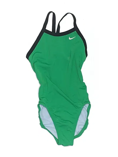 Pre-owned Nike One Piece Swimsuit In Green