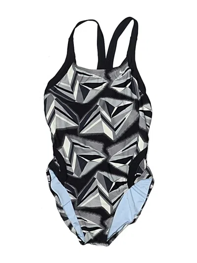 Pre-owned Nike One Piece Swimsuit In Silver