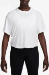 Nike One Relaxed Dri-fit Crop Top In White