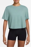 Nike One Relaxed Dri-fit Crop Top In Blue