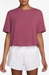 Nike One Relaxed Dri-fit Crop Top In Purple