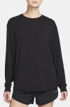 Nike One Relaxed Dri-fit Top In Black/ Black