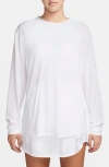 Nike One Relaxed Dri-fit Top In White/ Black