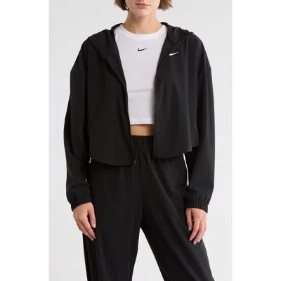 Nike One Repel Oversize Hooded Water Resistant Woven Jacket In Black