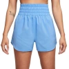 Nike One Shorts Women's Blue Dri-fit Brief Lined High-waisted Active Srt87 In Blue
