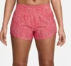 Nike One Shorts Women's Dri-fit Brief-lined Elastic Waist Active Srt177 In Multi