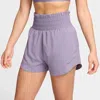 Nike One Shorts Women Purple Dri-fit Brief-lined Ultra High-waisted Srt165 In Purple