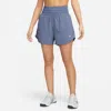Nike One Shorts Womens Diffused Blue Brief-lined Ultra High-waisted Srt619 In Blue