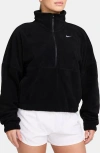 Nike One Therma-fit Half Zip Sweater In Black/white