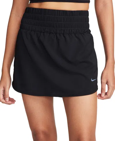 Nike One Women's Dri-fit Ultra High-waist Pull-on Skort In Black,black