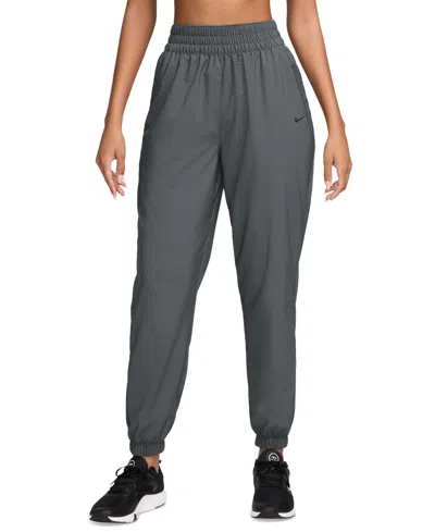 Nike One Women's Dri-fit Woven High-rise 7/8 Joggers In Gray