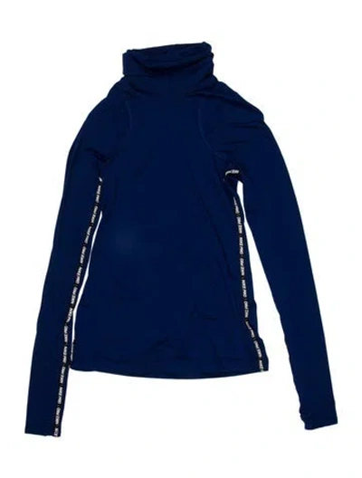 Pre-owned Nike One-shoulder Long Sleeve Sweatshirt In Blue